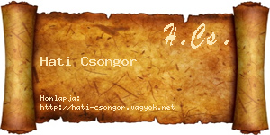Hati Csongor névjegykártya
